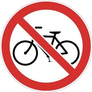 5 Stickers van 20 cm | Geen fietsen plaatsen sticker - Verboden fietsen te plaatsen - Verbodssticker - Parkeerverbod stickers - Sticker voor binnen en buiten