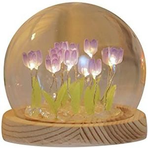 LIBOOI DIY Tulp Nachtlampje, LED Tulp Tafellamp Handgemaakte Tulpen Bloemen Lamp Maken Kits, Romantische Nachtkastje Voor Home Decor Verjaardag Valentines Geschenken