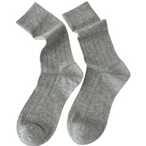 YIJIANUO Bamboevezel Vrouwen Sokken Effen Kleur Elastische Lange Sokken Koreaanse Mode Streetwear Zwart Wit Grijs Sokken Dunne Ademend Zomer, Grijs, 34