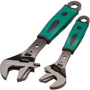 TAYKDRCAX 1 stuk verstelbare multifunctionele sleutel van zwart nikkel, 20/30/30/30/38/38 inch, roestvrij, zwart nikkeloppervlak, auto-reparatiegereedschap (12 inch)