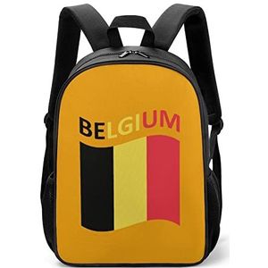 Vlag van België Lichtgewicht Rugzak Reizen Laptop Tas Casual Dagrugzak voor Mannen Vrouwen