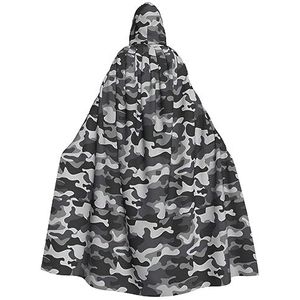 OPSREY Abstracte Camouflage Gedrukt Volwassen Hooded Poncho Volledige Lengte Mantel Gewaad Party Decoratie Accessoires