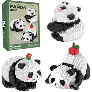 PANDA MICRO BOUWBODES DIEREN MINI BOUWEN TOY BRACKS, MINI DIEREN Bouwstenen Sets BPA-vrije Panda Toys Birthday Gift, Style1