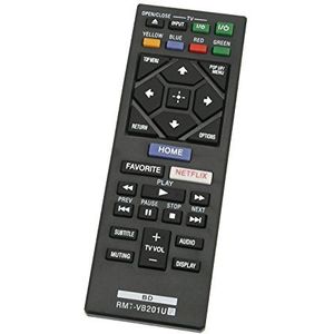 VINABTY RMT-VB201U Vervangende Afstandsbediening Compatibel met SONY Blu-ray BDP-S1700 BDP-S6700 BDP-S3700 BDP-BX370 DVD-speler Vervanging voor RMT-B126A (geen BLUETOOTH-knop).