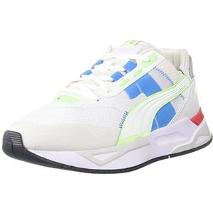 PUMA Mirage Sport Tech, gymschoenen voor heren, Puma Wit Nimbus Cloud Fizzy Lime, 42 EU