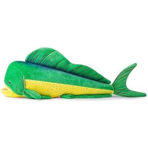 PuffPurrs Pluche knuffeldier, 44 cm, groene simulatie, eenhoorn-vis, pluche dier, cadeau voor jongens en meisjes
