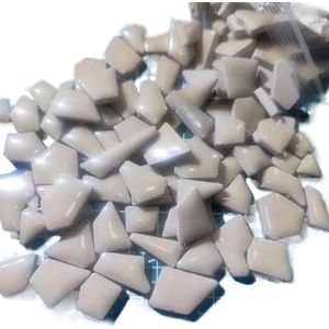Glazen tegels 510g veelhoek porselein mozaïek tegels doe-het-zelf ambachtelijke keramische tegel mozaïek maken materialen 1-4 cm lengte, 1 ~ 4 g/stuk, 3,5 mm dikte mozaïek tegels (kleur: kaki, maat: