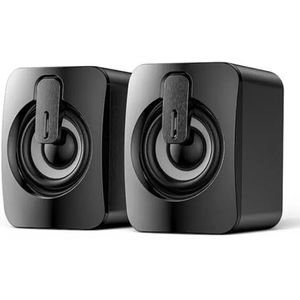 Computerluidsprekers PC Sound Box HIFI Stereo Microfoon USB Bedraad Caixa De Som met LED-licht Geschikt for desktopcomputer(Black-without light)