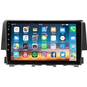 Android 14 Autoradio 9 inch touchscreen voor Honda Civic 2016-2020 Autoradio Navigatie met Carplay met GPS navigatie Bluetooth FM USB Steering Wheel Control(X9 8G+256G)