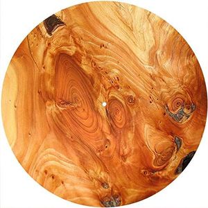 Slipmats Slipmat vilt voor elke 12"" LP DJ vinyl draaitafel platenspeler aangepaste afbeelding - Wood Texture Burl 2