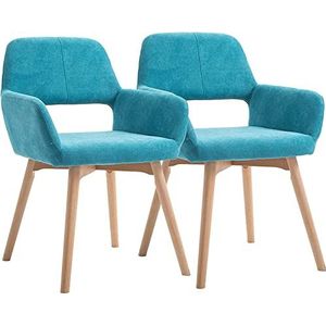 GEIRONV Moderne Eetkamerstoelen Set Van 2, Gestoffeerde Accent Vrijetijdsstoelen Massief Houten Benen Holle Rugleuning Fluwelen Keuken Kamer Stoel Eetstoelen (Color : Sky blue, Size : 45x43x79cm)