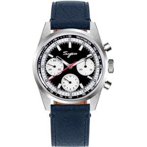 NIADI Sugess S419 37mm ST1902 Mov't Chronograaf Mannen Horloge 50m Waterdichte Mechanische Rvs Sport Horloges, Kleur 5