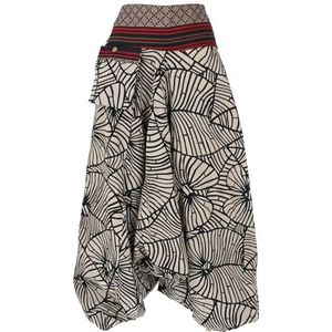 GURU-SHOP, bedrukte harembroek, brede gevlochten tailleband, rood, synthetisch, kledingmaat: 38, harembroek en Aladdin, Type 9, 40 NL