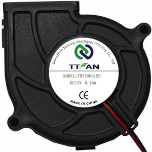 Verwerking Custom DC7530 Blower Projectie 12 24V Chassis Fan 75mm Centrifugaal Omvormer Koelventilator