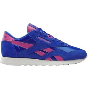 Reebok Klassieke nylon sneaker voor dames, optimaal blauw/echt roze/krijt, 4.5 UK, Optimum Blauw True Pink Krijt, 37.5 EU