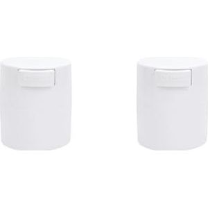 2 set van Wimper Lijm Opslag Container Afdichting Pot Lekvrije Draagbare Gel Houder Actieve Kool Organizer Salon Make-up Doos Wit