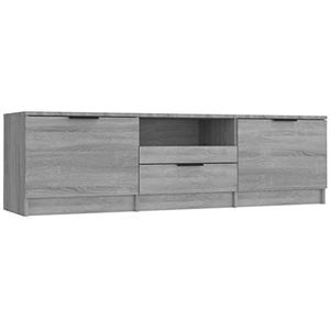 vidaXL Tv-meubel 140x35x40 cm bewerkt hout grijs sonoma eikenkleurig, tv-meubel, hifi-kast, tv kast, hifi-meubel, media-kast, tv meubel, hifi meubel