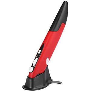 2.4G USB draadloze penmuis, universele draadloze USB optische penmuis instelbare DPI 800/1200/1600, voor 7/8/Vista/XP/2000/Android(Rood)