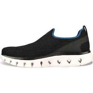 Skechers Go Walk Glide-Step Flex Sneaker voor dames, Zwart Textiel Blauwe Trim, 37.5 EU