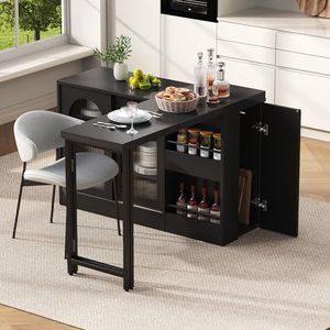 Bartafel Danderyd met 3 planken 120x60x105,5 cm wit [en.casa - Tafels | Statafels