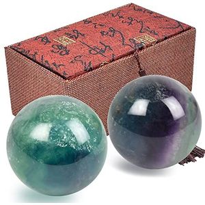 Goodyouge Massagebal Hand Kleine Handtrainer Vingertrainer Ball Chinese Baoding Balls voor stressverlichting Hand (groen)