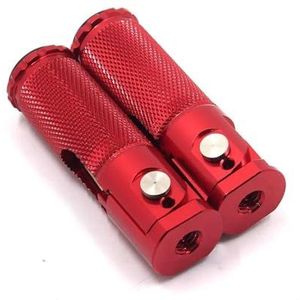 voetsteunen motorfiets Universele Motorfiets Opvouwbare Voetsteunen Voetsteunen Voetsteunen Haringen Achterpedalen Set Onderdelen Motorfiets Voetsteun(Rood)
