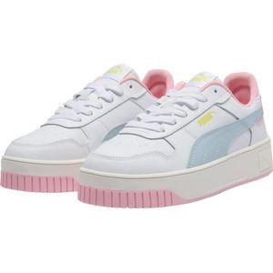 PUMA Carina Lift Snake Sneakers voor dames, Wit mat touw fluro geel Pes, 35.5 EU