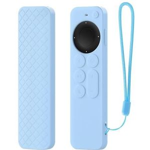 GIOPUEY Hoes compatibel met Apple TV 4K/HD Siri Remote 2021/2022, siliconen stootvaste beschermhoes, ultradunne case cover, geen geur, hoes siliconen - blauw