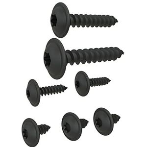 Auprotec Parkerschroeven, platte kop, torx, zwart,verzinkt, DIN 7049