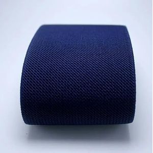 7,5 CM brede duurzame broek rok riem kleur elastische band/twill elastische tape latex elastische tape rubberen band-marineblauw-75 mm