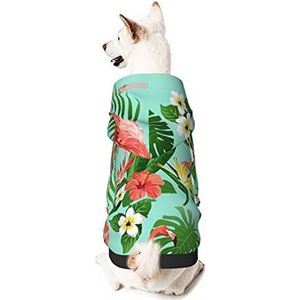 Hond Hoodie, YWCH Kleine Ras Huisdier Kleding, 6 Maten Flamingo Hond Hooded Sweatshirts