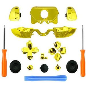 Bumpers Triggers Knoppen DPad LB RB LT RT Knoppen & T6 T8 Schroevendraaiers & Crowbar Voor Xbox Een Elite Controller 3.5mm (Chrome Goud)