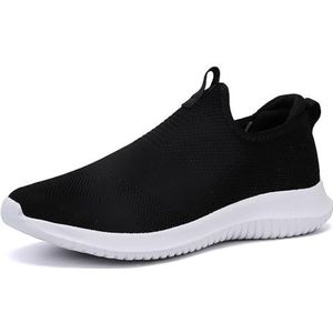 Zomersportschoenen Orthopedische Damesschoenen Ademende Loopschoenen Van Gebreid Mesh Vrijetijdswandelschoenen Lichtgewicht Instappers Antislipsneakers (Color : Black, Size : 41 EU)