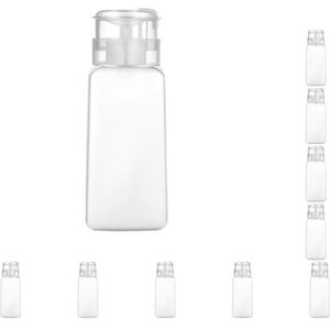 10 set Lege Remover Pomp Dispensers Opslag Fles voor Nagellak 250ml Wit