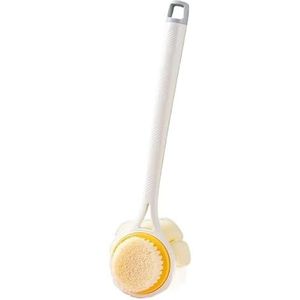 Badsponzen for volwassenen, badspons, mesh poef badspons, schuim Loofah spons (Color : White Brush)