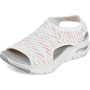 Skechers Dames Arch Fit City Catch Sandaal, 10,11,12,13,5,6,7,8,9 M Volwassenen, Wit Multi, 36 EU