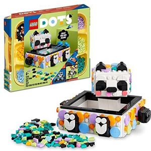 LEGO DOTS Schattige panda bakje, Speelgoed Opbergdoosje, Sieradendoosje of Bureau Organizer om te Knutselen voor Kinderen, Creatief Cadeau voor Meisjes en Jongens 41959