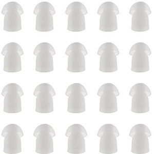 The Lord of the Tools 20 stks Vervanging Siliconen Oordopjes Oor Tips voor Twee Weg Radio Talkie Walkie Air Tube Oortje Wit Compatibel met Motorola Yaesu Baofeng