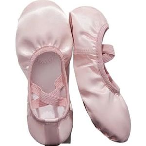 UALXPAO Elegante kinderen meisjes kind ademend satijn ballet platte schoenen ballet slippers ballet schoenen vrouwen, roze, 35 EU