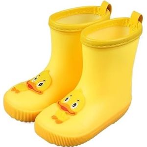 Regenschoenen for jongens en meisjes, regenlaarzen, waterdichte schoenen, antislip regenlaarzen(Color:Yellow,Size:Size 16/16.5CM)