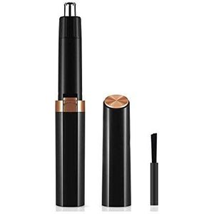 Alles in ÉÉN haarverwijderaar for dames en heren, werkt op batterijen, roestvrijstalen kop, mute-motor, precisie-groomer, oor-neus-haar-brow-trimmer Cli