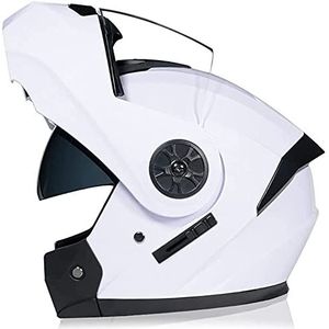 Modulaire motorhelm met dubbel zonnevizier, integraalhelm voor heren en dames DOT-gecertificeerde motorcrosshelm voor volwassenen voor scooter Street Cruiser Chopper Decoration