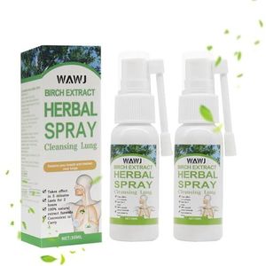 WAWJ® Herbal Reinigings- en reparatiespray, reinigingsspray voor kruidenlongen, krachtige longondersteuning (2 stuks)