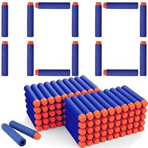 Retoo 100 STKS 7.2 cm Foam Darts Bullet Refill Navulpijlen voor Nerf N-strike Elite Series Blasters Kid Nerf Toy Gun Refill Pack Recharge Bullets Balle De Nerf Cartouche Flechette Darts Blasters Blau