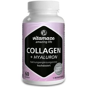 Vitamaze - Collageen Capsules - 600 mg - 60 Capsules - Hoge Dosis - Zonder Additieven