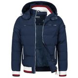 INDICODE JEANS Winterjas 'Marlon'  navy / vuurrood / natuurwit