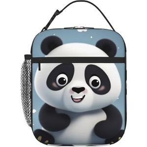 Geïsoleerde lunchtassen Panda Cartoon Lunch Box voor Mannen Vrouwen Herbruikbare Koeltas Lunch Tote Bag voor Werk