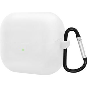 Siliconen hoesje voor 2024 Galaxy Buds 3 Pro draadloze oordopjes accessoires, zachte beschermhoes (wit)