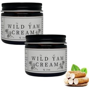 Wild Yam Cream, Wild Yam Cream Hormonen Balans, Annas Wild Yam Cream Organic, Organic Wild Yam Balancing Butter, Wild Yam Skin Cream, Organic Wild Yam Cream for Menopauze (2 stuks)