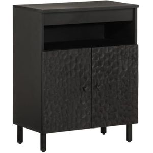 XGWKCNV Kasten & Opslag, Buffetten & Dressoirs, Zijkast Zwart 60x33x75 cm Massief Hout Mango